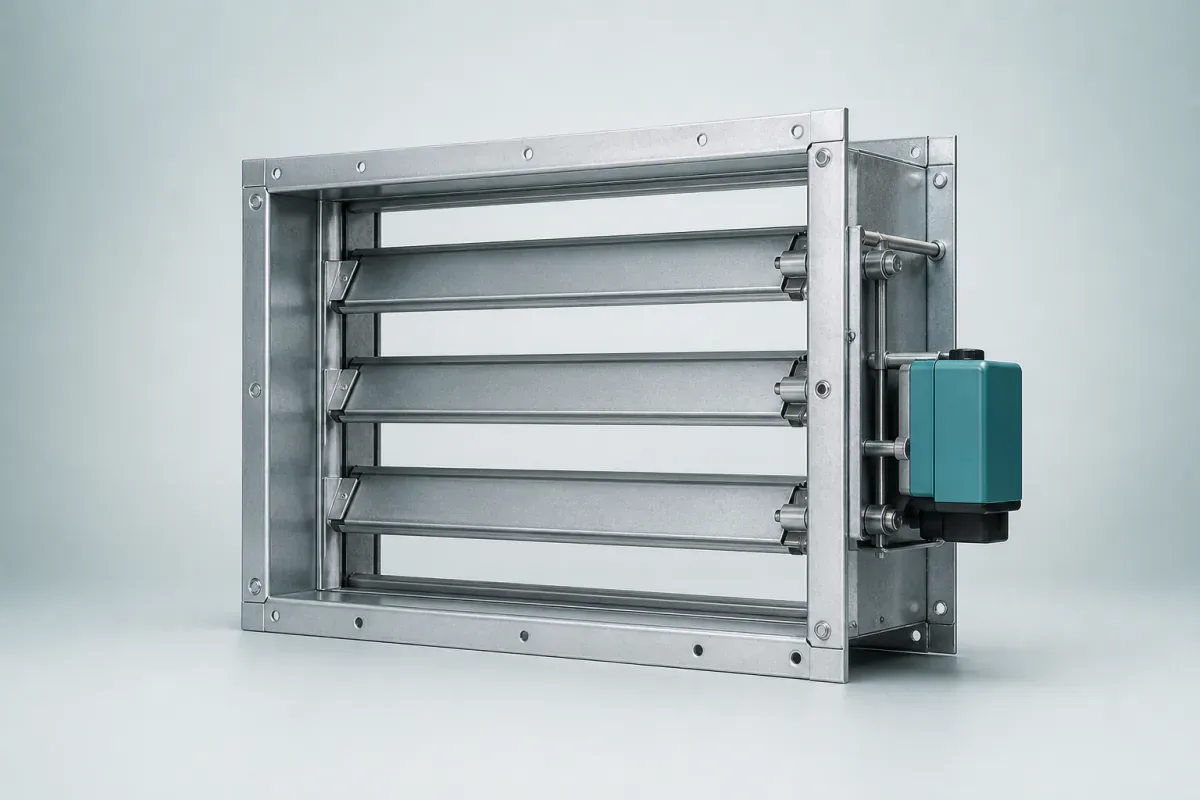 Motorized HVAC fire and smoke damper