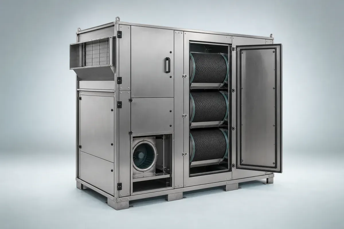 Industrial gas-phase chemical filtration system