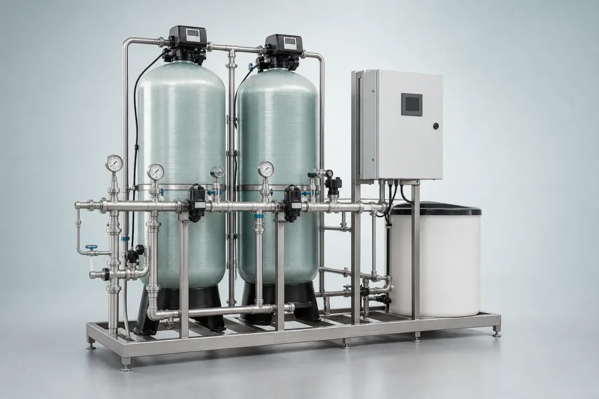 Skid-mounted industrial water treatment system