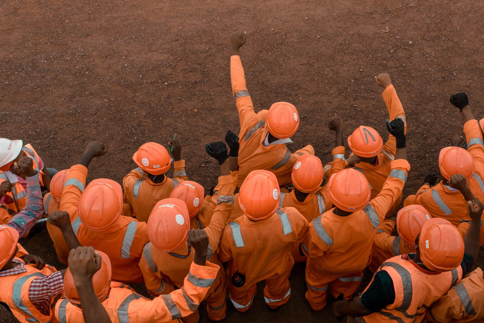 Engineers collaborating on a project
