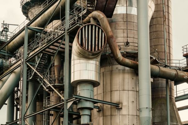 Industrial factory pipes and structures