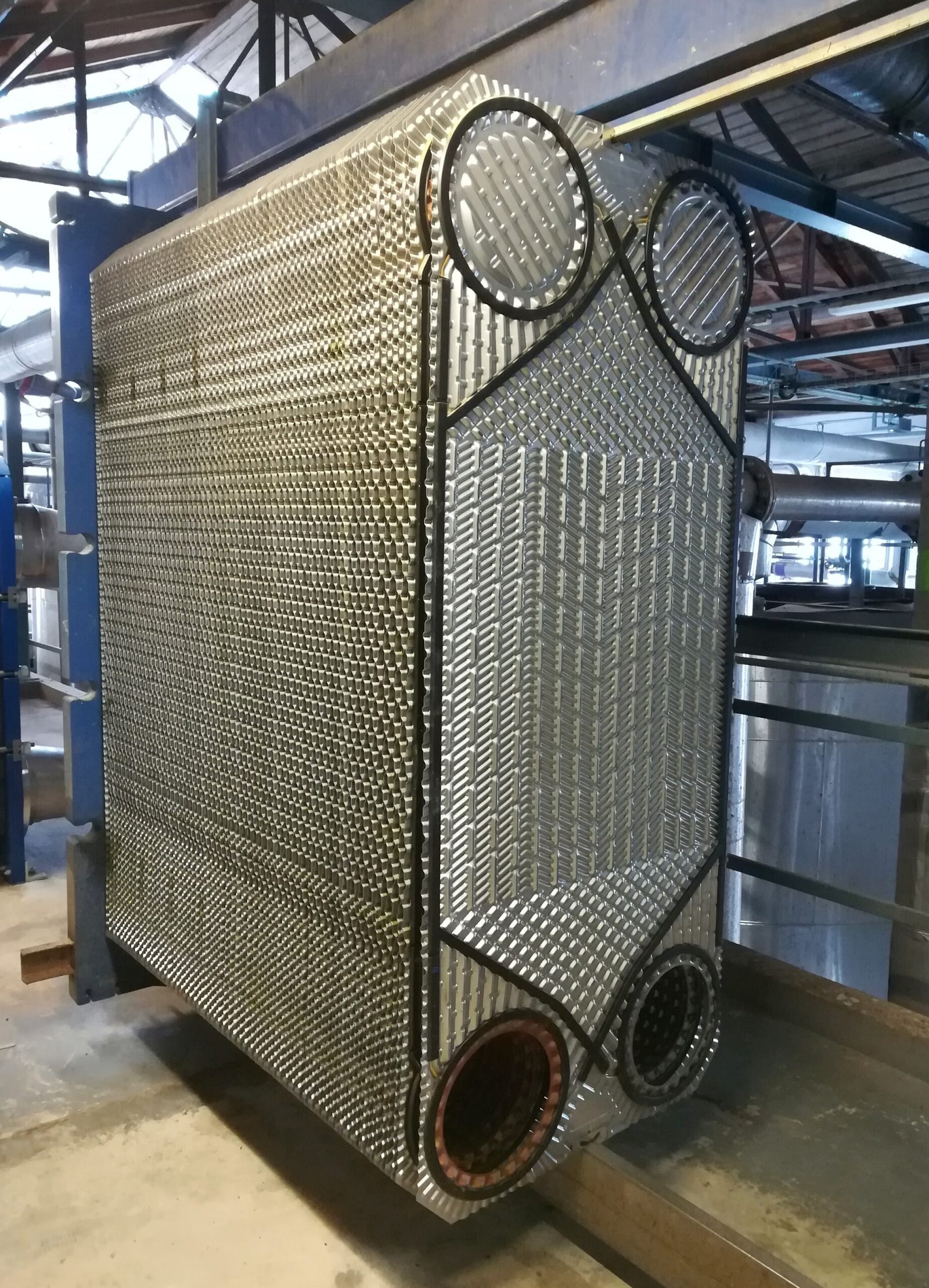 Dismantled plate heat exchanger